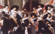 Frans Hals Banquet of the Officers of the Civic Guard of St Adrian oil painting on canvas